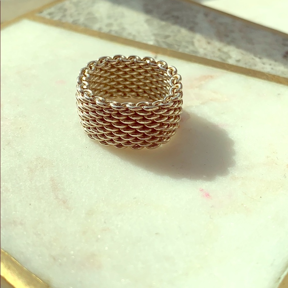 Tiffany & Co. Mesh Ring in Sterling Silver